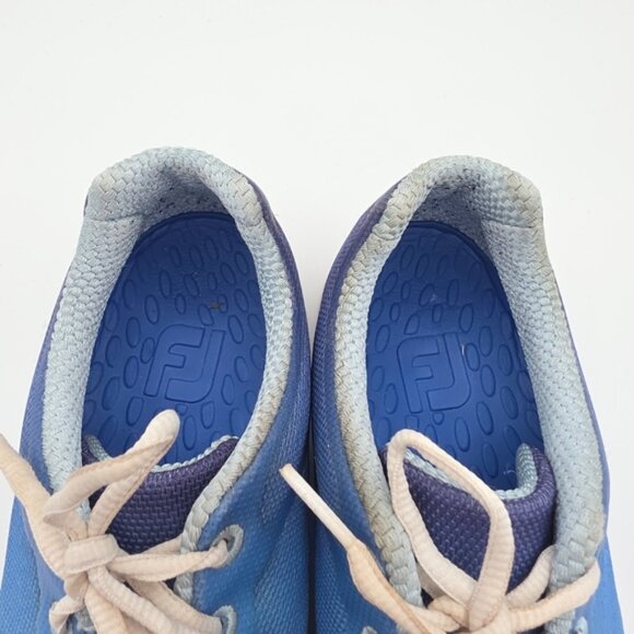 FootJoy Women's Golf Shoes Blue Mesh Lace-Up — Size 8.5 M - Picture 12 of 14
